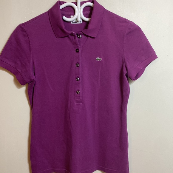 6 Hr. Sale Lacoste purple polo tshirt - Picture 2 of 9